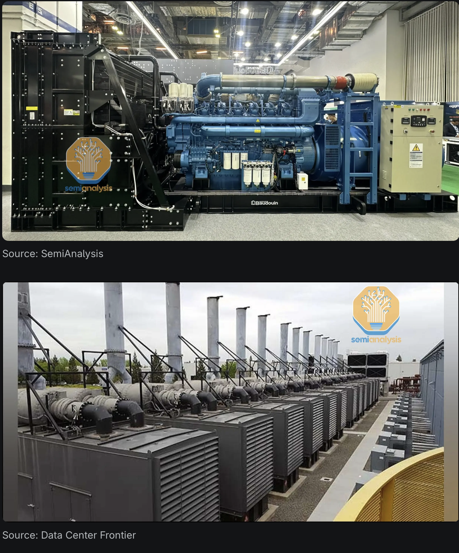 Backup generator. Source:semianalysis.com